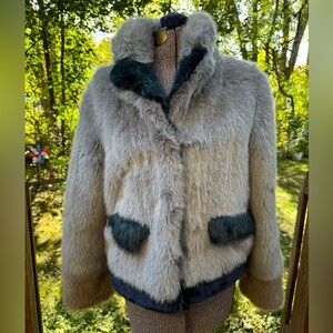 Anthropologie Molliolli Women's Tissavel Luxury Eco Fur Faux Jacket Size Medium